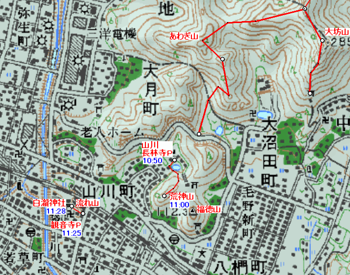 流れ山 わたらせからの風 足利近辺の山々