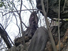 岩の下の不動明王